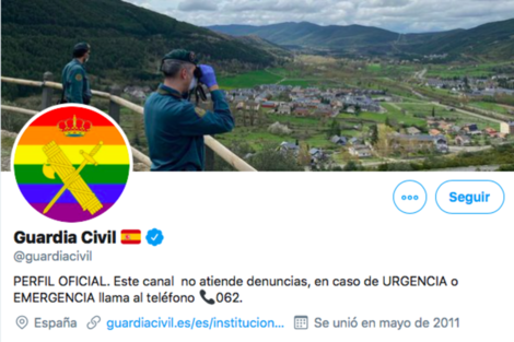 La Guardia Civil de España adhiere al Día del Orgullo LGBTI y exaspera a la derecha