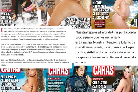 La princesa "plus size": El cruce de MujeresQueNoFueronTapa con la revista Caras 