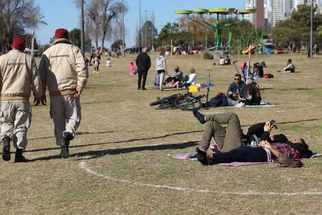 La prueba se hizo en el parque de las Colectividades.