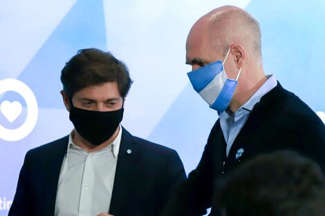 El jefe de Gobierno, Horacio Rodríguez Larreta, y el gobernador bonaerense Axel Kicillof se reunirán el lunes a las 9 en la sede de Gobierno porteño para discutir una estrategia coordinada para la siguiente fase del aislamiento obligatorio, 