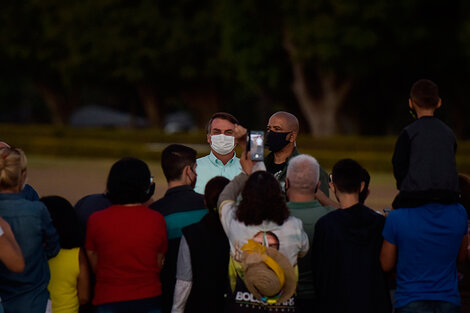 A pesar de estar enfermo Bolsonaro dio un discurso el miércoles en Brasilia.