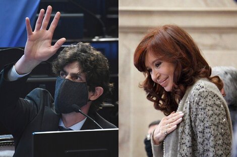 Senador Martín Lousteau y vicepresidenta Cristina Kirchner.