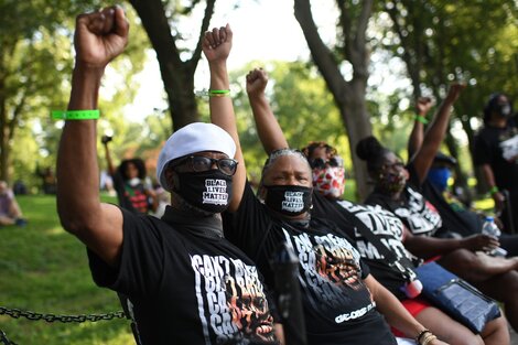 Marcha antirracista en el aniversario del discurso de Martin Luther King