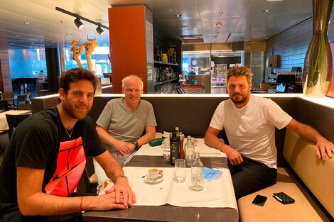 Del Potro recibió la visita de Wawrinka en Suiza