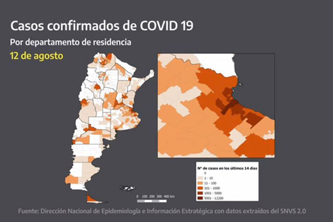 El detalle de los casos de coronavirus en Argentina que mostró Alberto Fernández