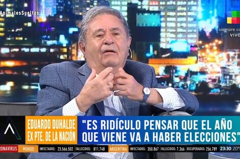 Duhalde habló de un golpe de Estado y recibió rechazos de todos lados  