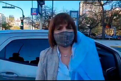 Bullrich, el pasado 17 de agosto, en la avenida 9 de Julio. 