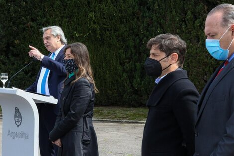 Alberto Fernández encabezó la presentación desde la quinta de Olivos.