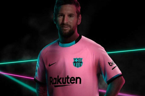 Barcelona presentó su nueva camiseta con Messi como modelo