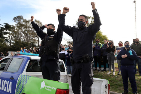 Los policías bonaerenses mantienen sus protestas