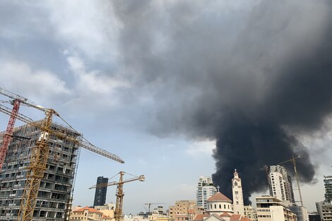 Un nuevo incendio en el puerto de Beirut