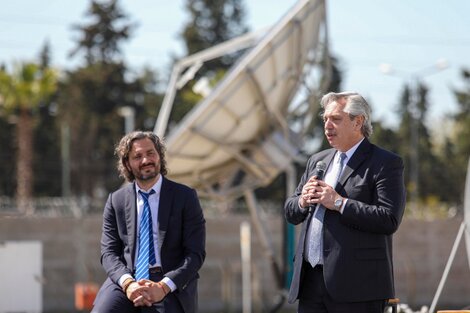 El presidente Alberto Fernández encabezó el anuncio en el predio de Arsat.