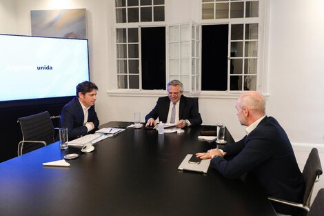 Alberto Fernández se quedó conversando con Horacio Rodríguez Larreta luego de la reunión con Axel Kicillof.