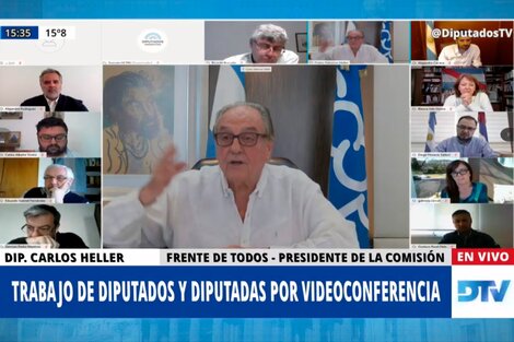 El diputado Carlos Heller encabezó una nueva reunión de la comisión de Presupuesto y Hacienda.