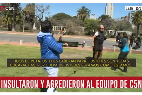 Agredieron a Robertito Funes Ugarte durante un móvil en los bosques de Palermo