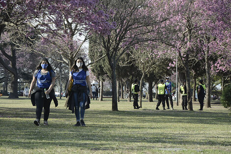 Parque Urquiza ayer. (Fuente: Sebastián Vargas)