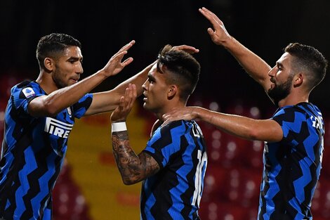 Lautaro Martínez convirtió en la goleada del Inter