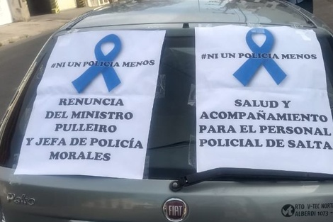 Familiares de policías marcharon pidiendo más atención médica a los efectivos