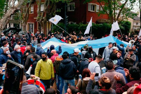 Marcha en apoyo a Alberto Fernández en Olivos 