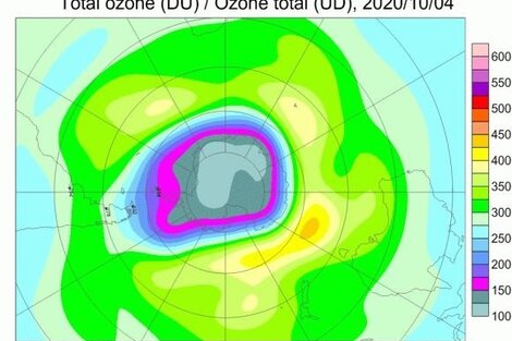 El agujero de la capa de ozono es el más grande y profundo de los últimos años