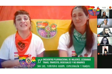 Primera jornada del 35º Encuentro Plurinacional de Mujeres, Lesbianas, Travestis, Trans y No Binaries