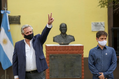 Alberto Fernández visitó el lugar donde estuvo detenido Juan Domingo Perón.