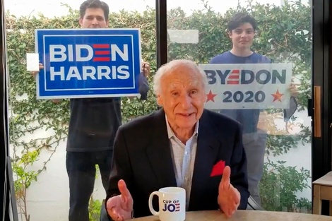 Mel Brooks grabó un video de apoyo a Biden con críticas a Trump 