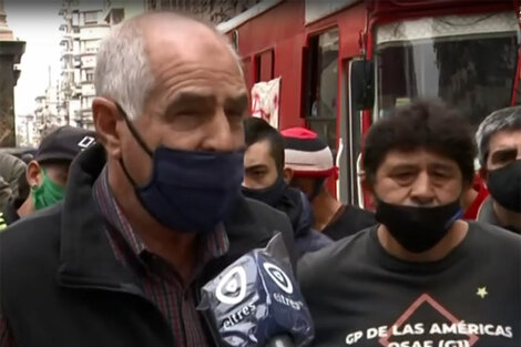Protesta de trabajadores del turf.