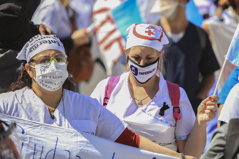 Coronavirus: ruidazo de enfermeres frente a la casa de Rodríguez Larreta