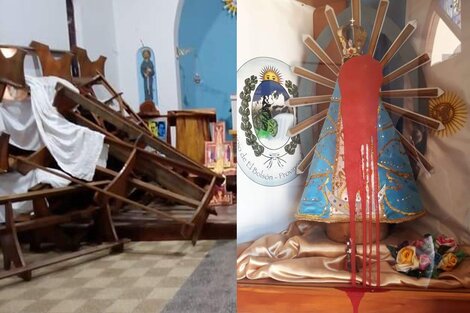 Un grupo marginal de supuestos mapuches vandalizó una iglesia de El Bolsón