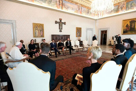 La reunión del Papa Francisco con la delegación de la NBA.