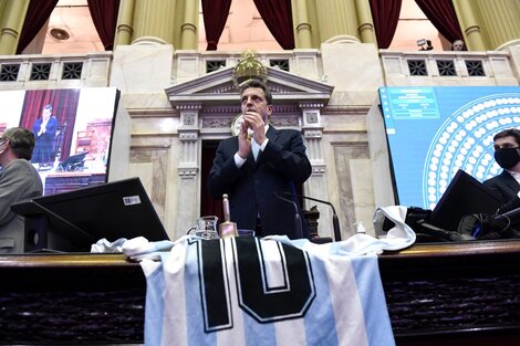 Maradona también tuvo su homenaje en Diputados