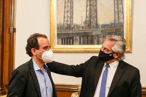 Alberto Fernández recibió a Juan Manuel Llamosas en la Casa Rosada.
