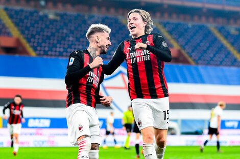 Liga italiana: Milan se afirmó en la punta al vencer a Sampdoria