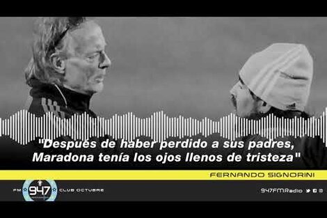 Fernando Signorini: "Más de una vez hablamos con Diego Maradona de la muerte y le tenía terror”