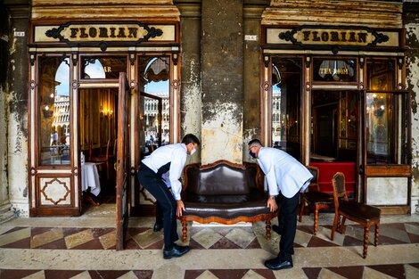 Coronavirus: corre riesgo de cerrar el café más emblemático de Venecia