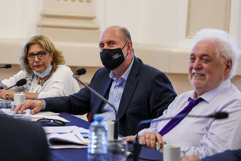 Martorano, el gobernador y el ministro de Salud nacional ayer en Santa Fe. (Fuente: Prensa Gobernación)