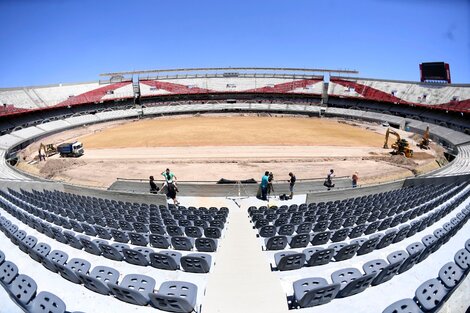 Las obras en el Monumental en la recta final.