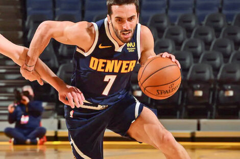 Facundo Campazzo debutó con Denver Nuggets en la NBA y convirtió un triple