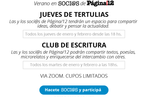 Beneficios exclusivos para soci@s de Página/12