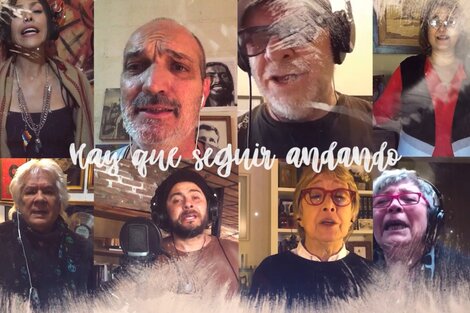 León Gieco grabó junto a otros artistas la canción "Hay que seguir andando, nomás"