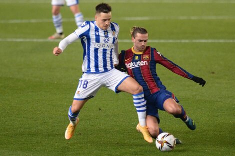El francés Griezmann falló su penal.