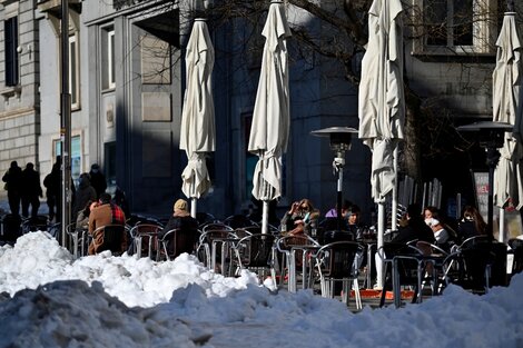 Una imagen de la capital española, bajo la nieve por la borrasca Filmena, en plena pandemia. 