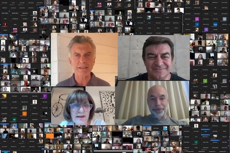 Macri, De Marchi, Bullrich y Larreta compartieron un encuentro virtual.