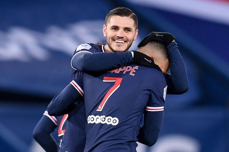 Icardi marcó un tanto en la goleada del PSG a Montpellier 