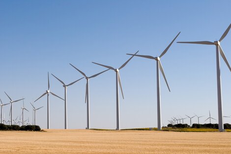 Imagen del "Climate Pledge" de Amazon, en Texas, la iniciativa impulsada por Jeff Bezos