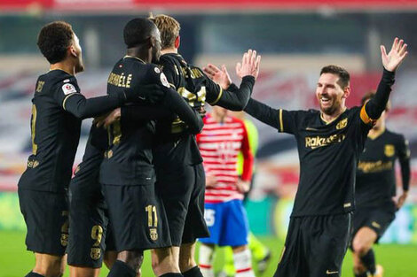 Copa de Rey: Agónica victoria de Barcelona 5-3 ante Granada