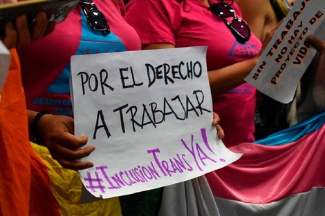 Por la Ley de Cupo Laboral Trans