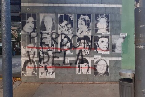 Vandalizaron el mural en homenaje a los detenidos desaparecidos de Ferro