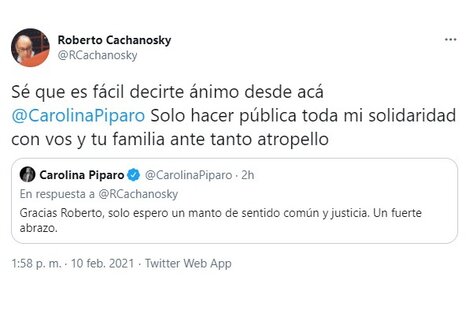 Para Cachanosky, la causa judicial contra Píparo y su marido es un "atropello"